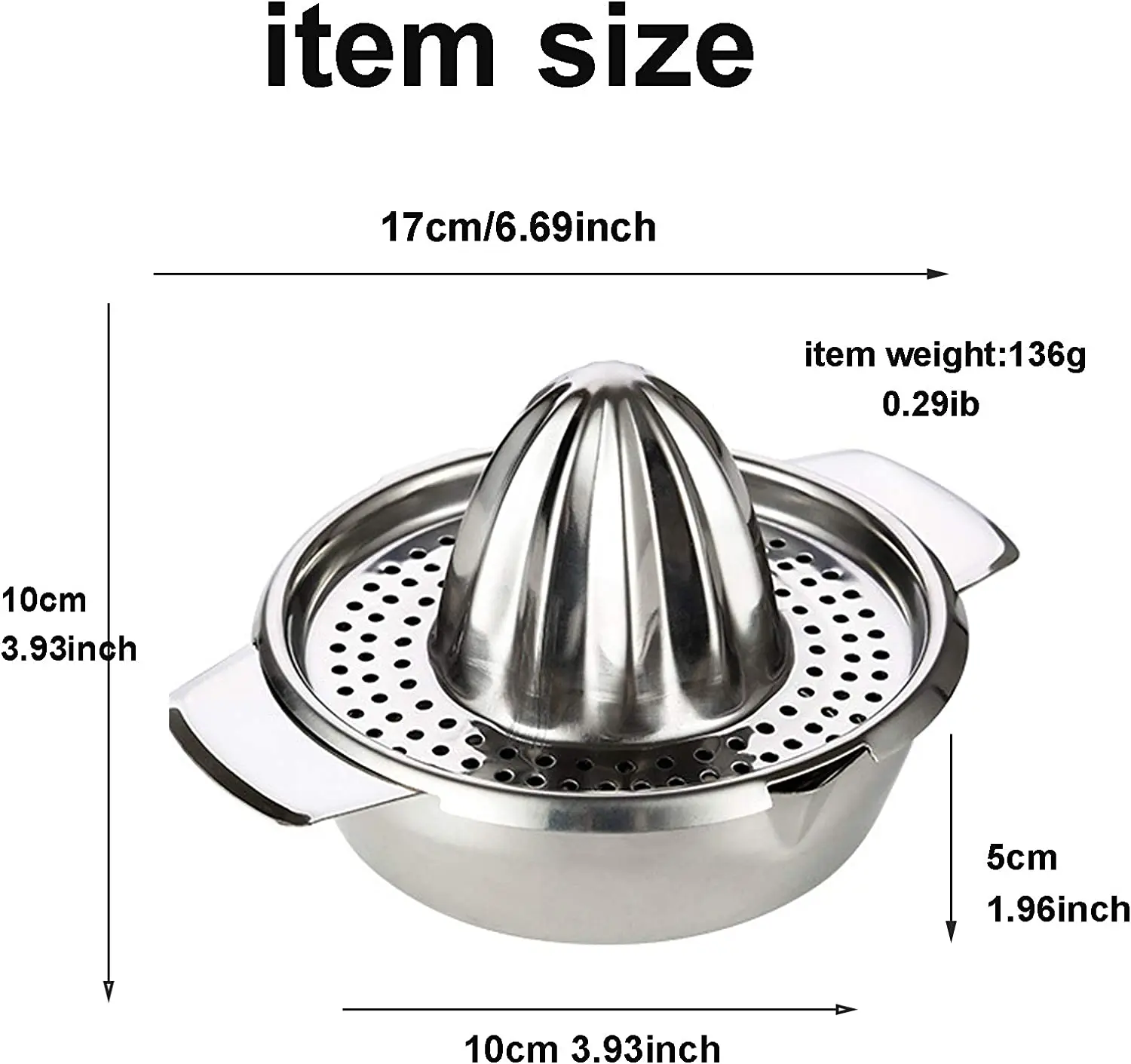 LMETJMA Stainless Steel Lemon Squeezer Manual Juicer For Orange Lemon Squeezer Reamers Fruit Vegetable Squeezer Cup Kitchen Tool