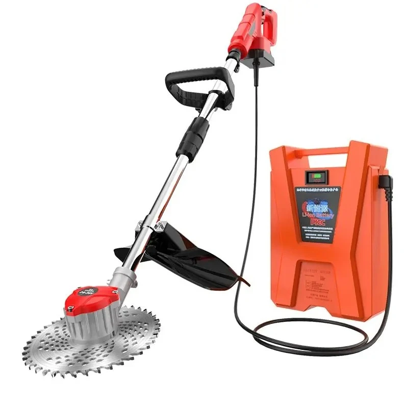 Lithium Battery Grass Trimmer Cordless Grass Cutter Backpack Battery Long Duration Orchard Grass Cutting High Power Mower