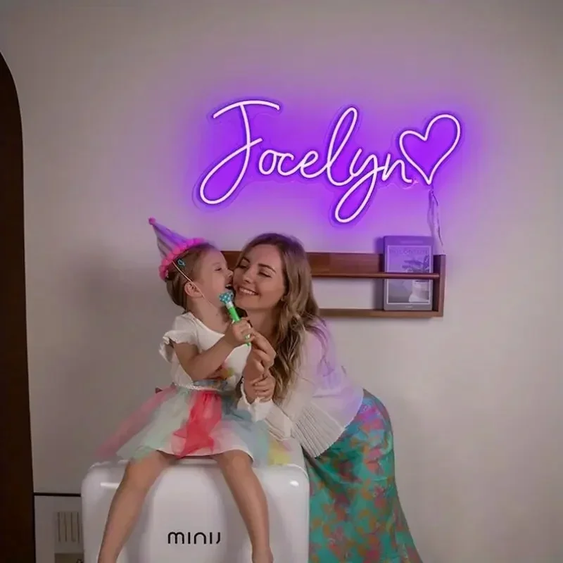 Custom Neon Signs for Wall Decor LED Customizable Light Sign Bedroom Wedding Birthday Personalized Name Sign Boy Girl Decoration