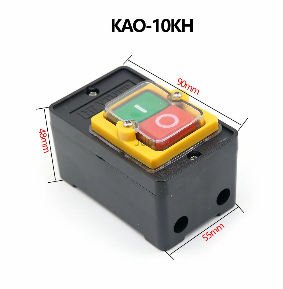 KAO-5H KAO-5M KAO-5MX 10A 380V for Cutting Machine Bench drill SwitchWaterproof Push Button Switch Power On/ Off Switch KAO-5