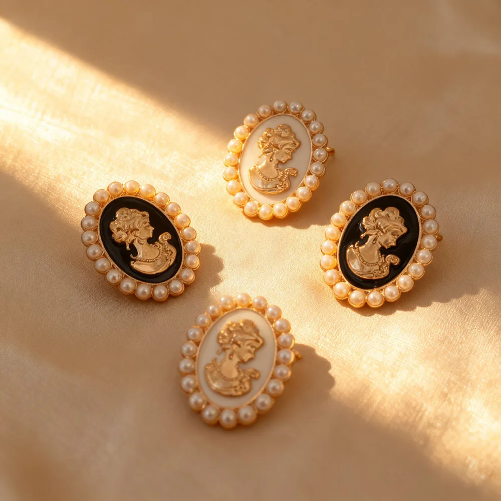Couvre-boutons classiques en métal avec perles, 2 pièces, pour bricolage de vêtements, boutons décoratifs, décoration de boutons de manches de chemise en alliage