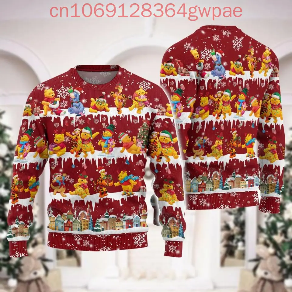 Disney Winnie the Pooh Tigger Ugly Christmas Sweater Christmas Sweater Xmas Gifts Fashion Ugly Christmas Sweater