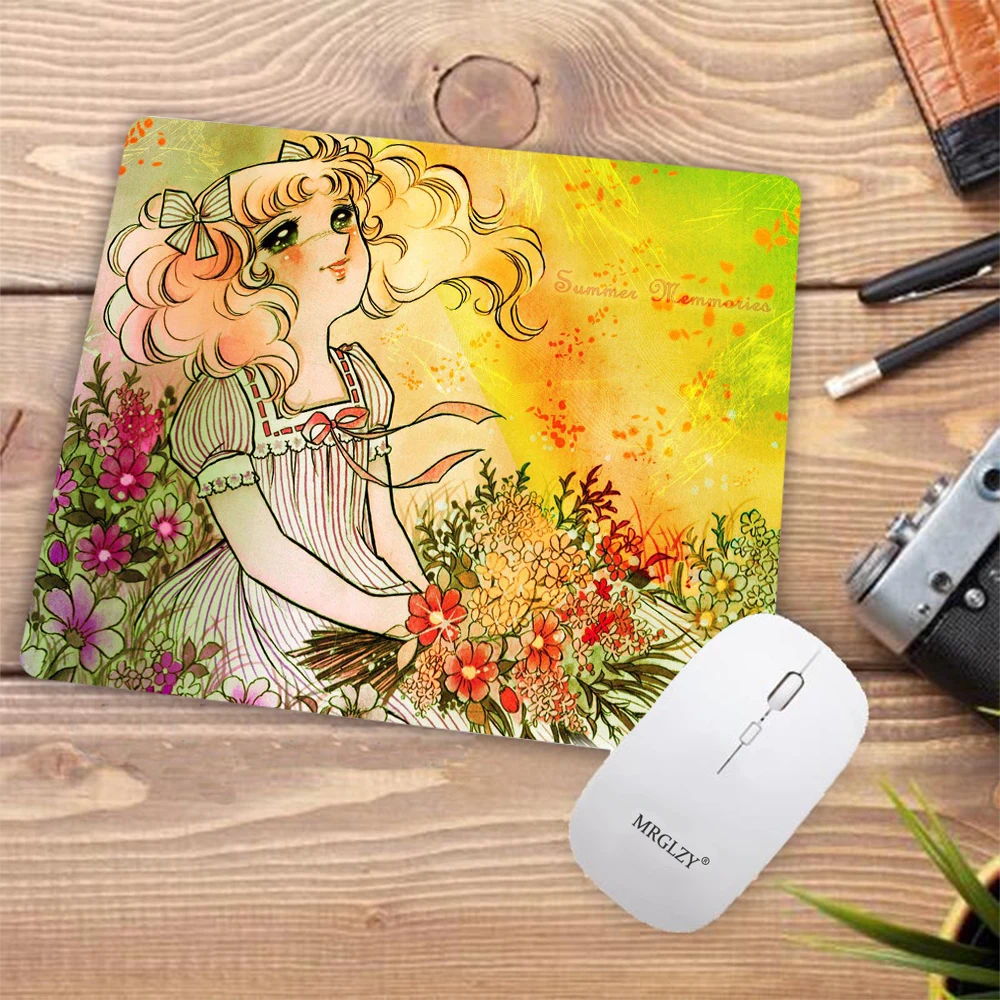 Small Mouse Pad Candy Candy Desk Mat Anime Mat Kawaii Mousepad Rubber Accessories for Pc Rugs Desk Pad Mousepad Company Keyboard