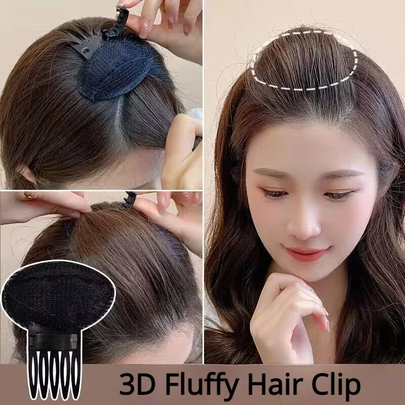 Invisible Fluffy Sponge Hair Clip Front Hair Line Volume Base Puff Cushion Clips Bun Hair Styling Tool Women Hairpin Hairclips