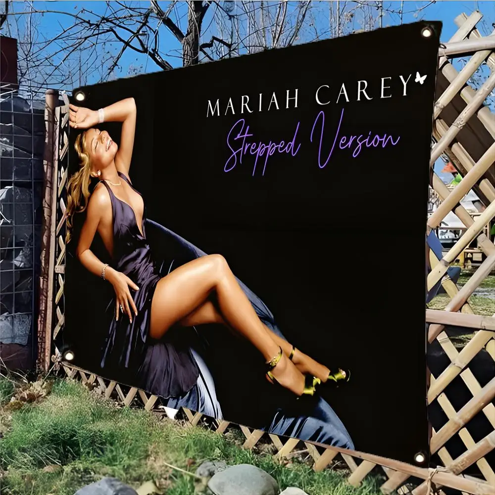 Mariah Carey magnetic Flags Edgeless four-ring hanging decor indoor outdoor compatible easy for hanging display