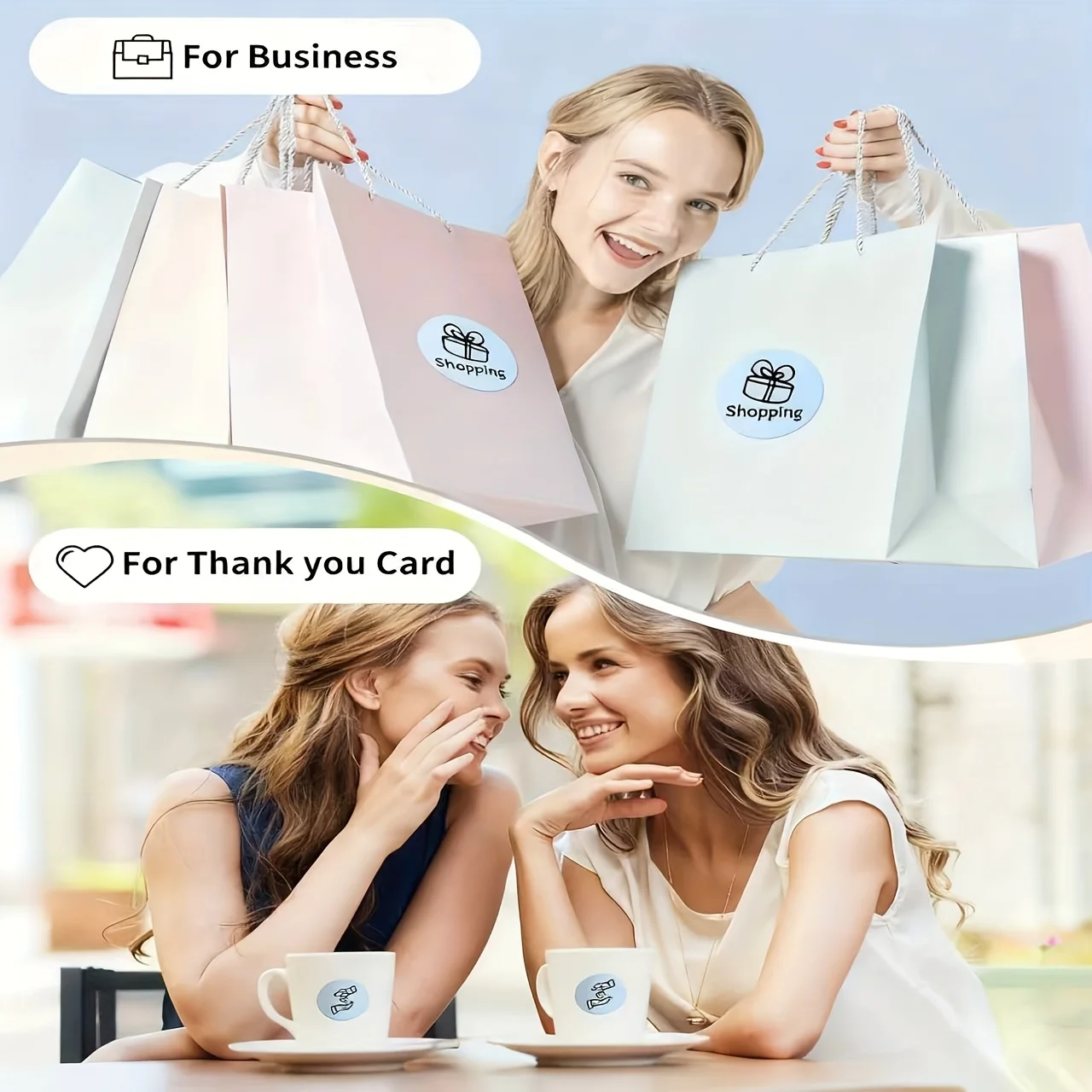 Color Thermal Labels, Multi-Purpose Label Tape,Pink/Yellow/Blue/Orange/White, 1.96 Inch x 1.96 Inch 50 x 50mm