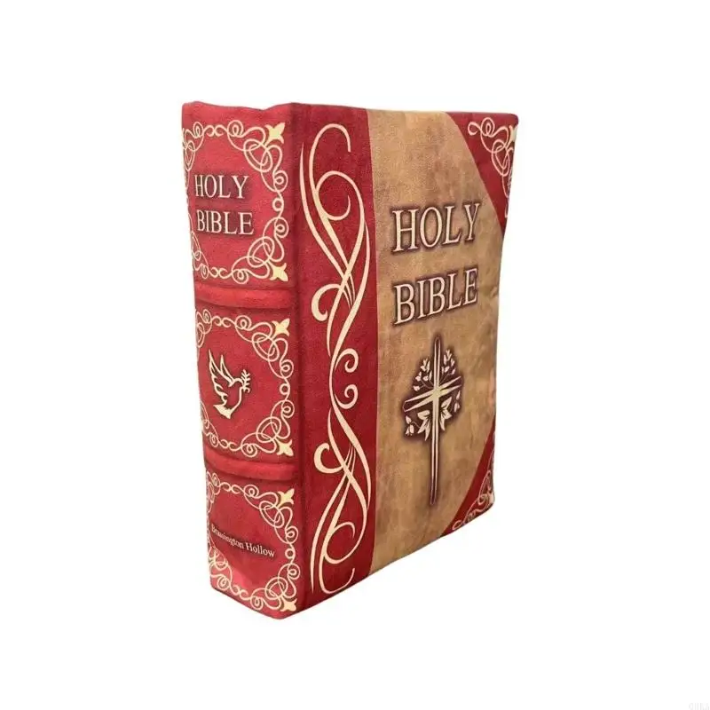 

Q0KA Holy Bibles Plushes Pillow Religious Home Decors Removable Cover Spiritual Companion Gift Cushions For Church Group