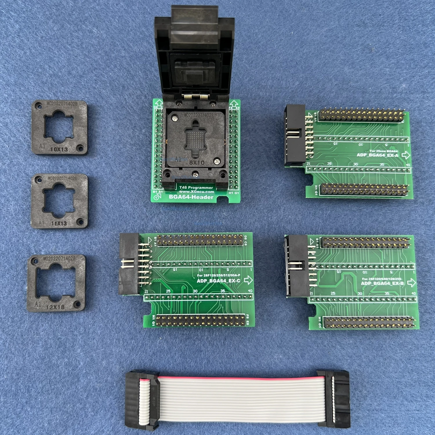 BGA64 3-in-1 zestaw adapterów może działać tylko na XGecu T48 progammer modelu: ADP_BGA64_EX-A ADP_BGA64_EX-B ADP_BGA64_EX-C za, ani Flash