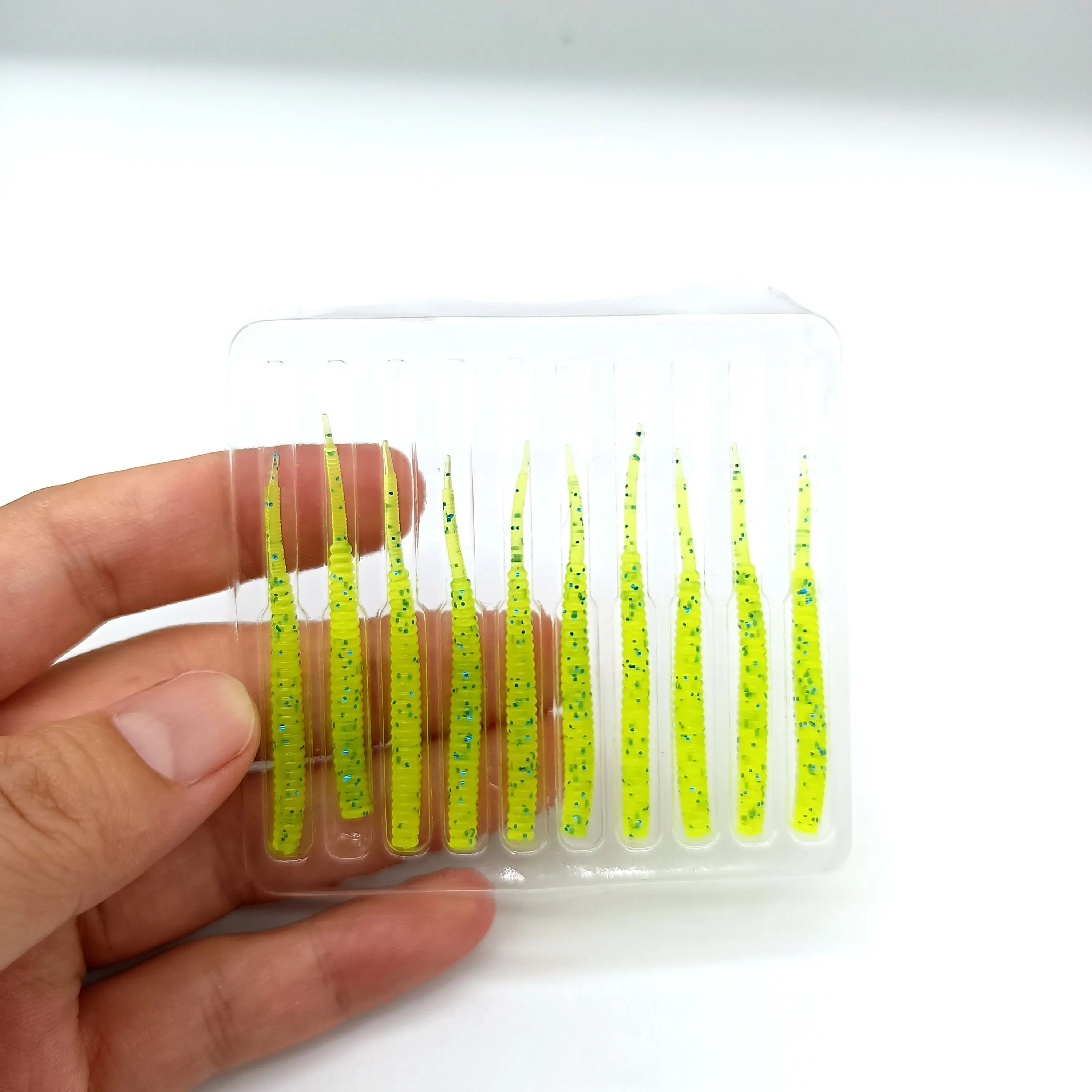 DUODUOYU Señuelo Silicona Mini Cola Aguja – Pesca Spinning y Curricán - imagen 3