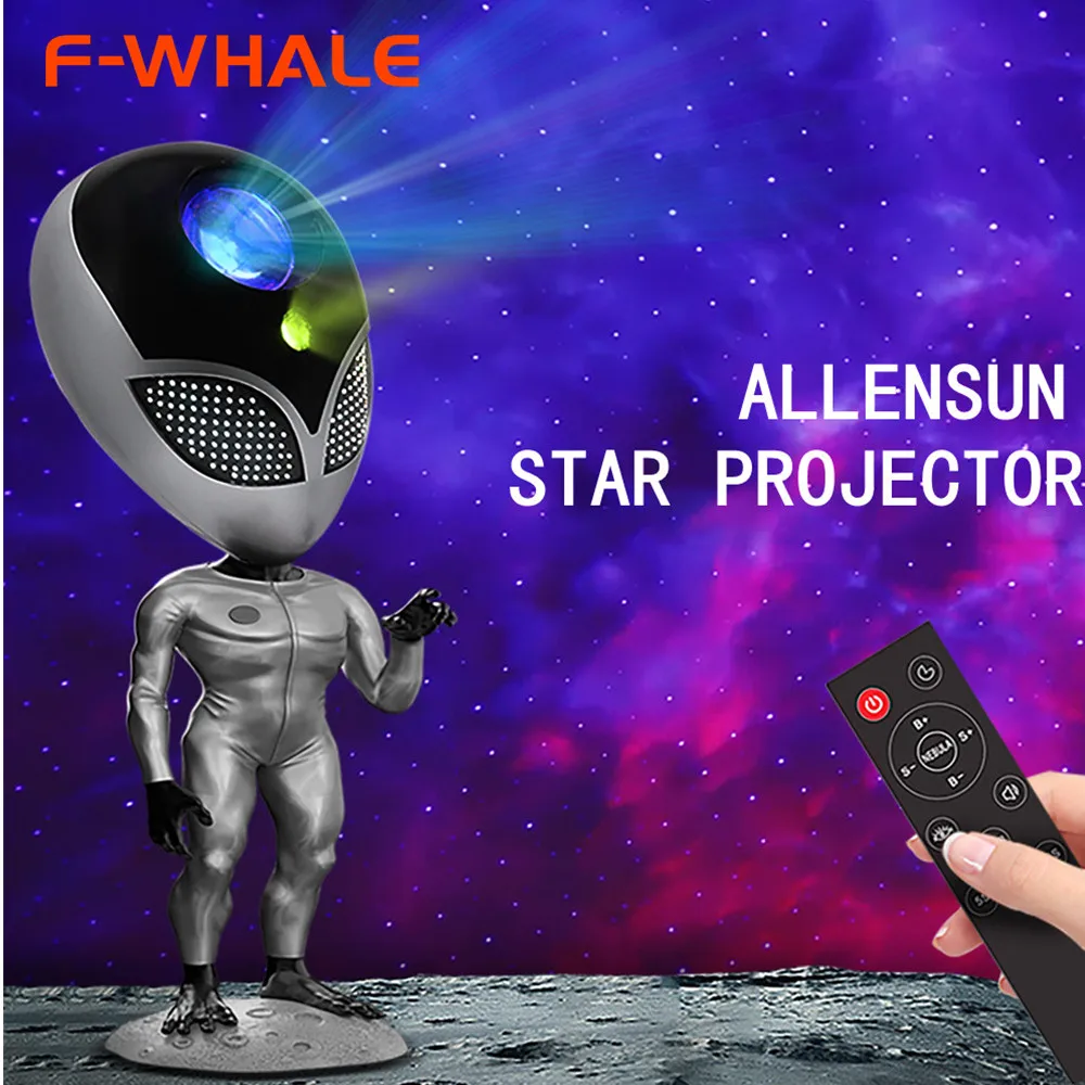 Alien Galaxy Starry Projector Night Light Aliensun  Star Sky Night Lamp For Bedroom Home Decorative Kids Birthday Christmas Gift