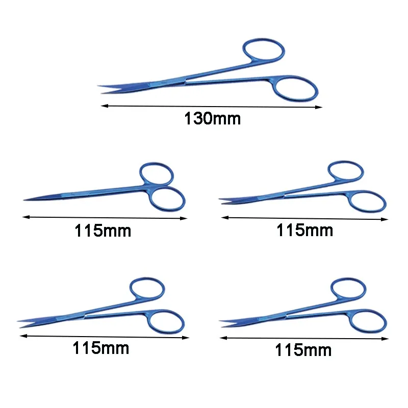 Ophthalmic Scissors Enucleaton Scissors Sharp Tip Blunt Tip Scissors Titanium Alloy Ophthalmic Surgical Tool