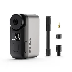TOPUMP TB2 PRO Mini Portable Electric Pump for Bike Cordless Tire Inflator 120PSI Max 450mAh Battery with Sreen Fast Charging