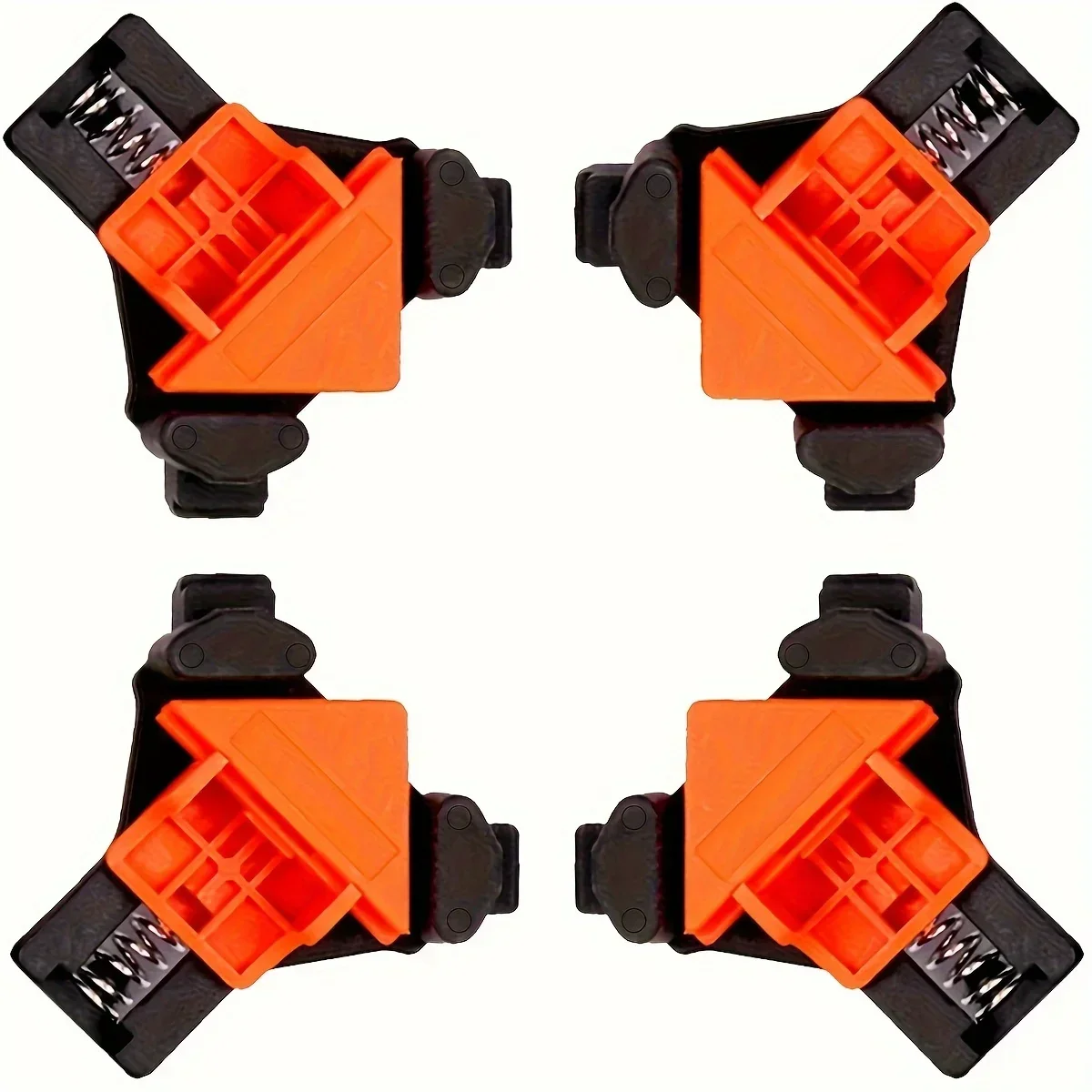 4pcs 90 Degree Corner Clamps For Woodworking, Fast Adjustable Quick Spring Loaded Woodworking Clamps,Cabinets,Photo Framing