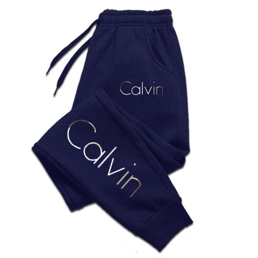 

Casual Printed Sports Running Trousers Men Women Autumn Drawstring Long Pants Fitness Solid Sweatpants Unisex Gym