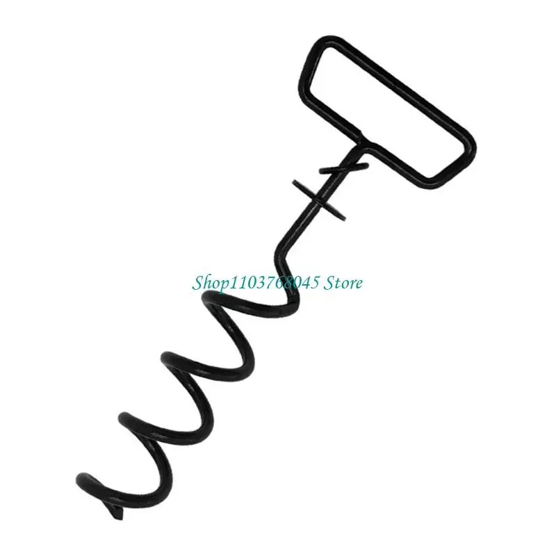 R53F Installation Dog Leash Stake Heavy Duty Iron Trapezoidal Thread Design
