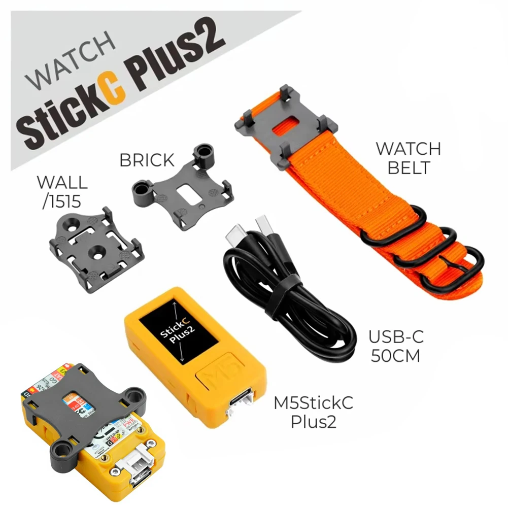 

M5StickC PLUS2 with Watch Accessories Mini IoT Development Kit 1.14-inch TFT Screen IoT Controller