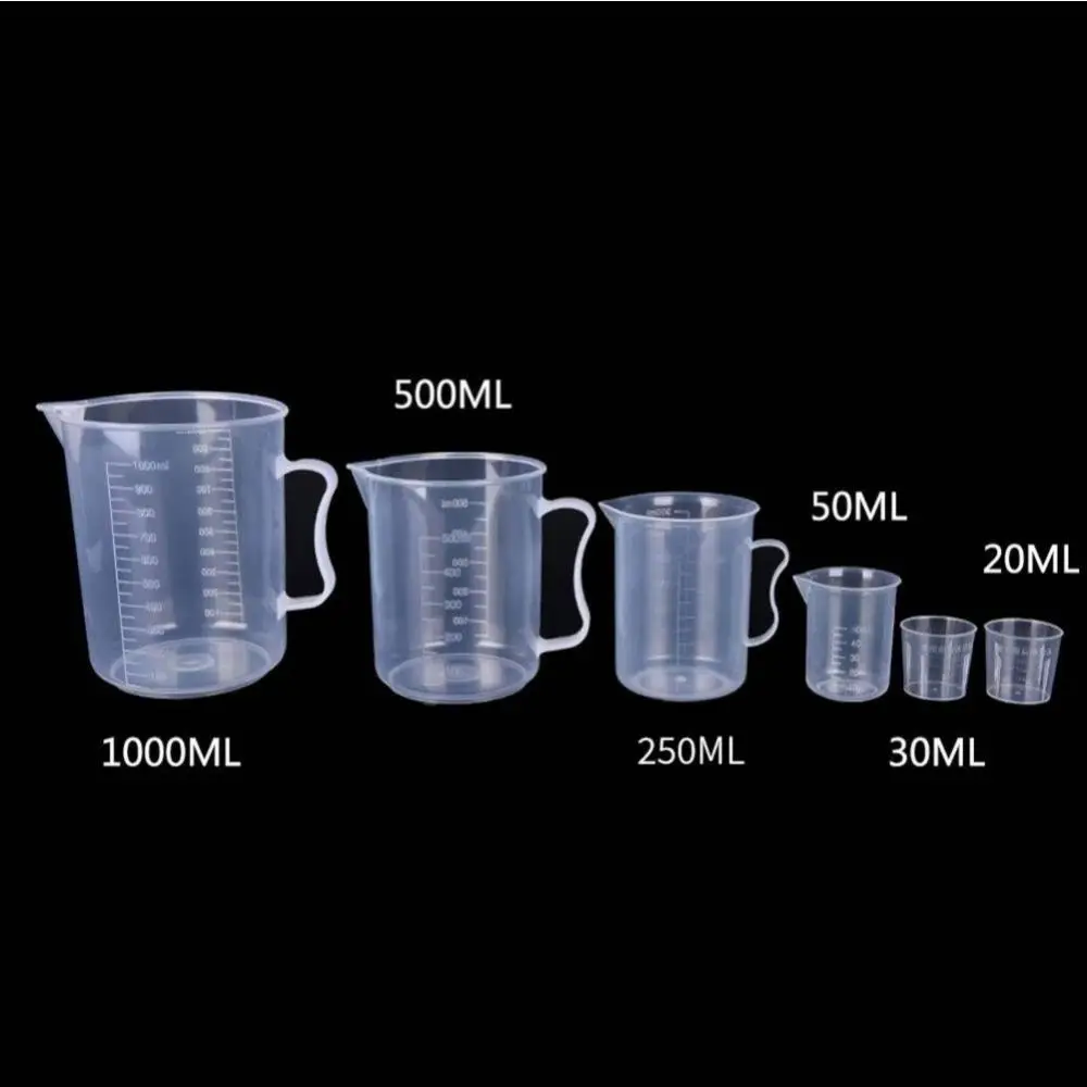 Plastic Graduated Measuring Cup 20ml / 30ml /50ml /250ml /500ml/1000ml Baking Beaker Liquid Measure Jug Cup Container