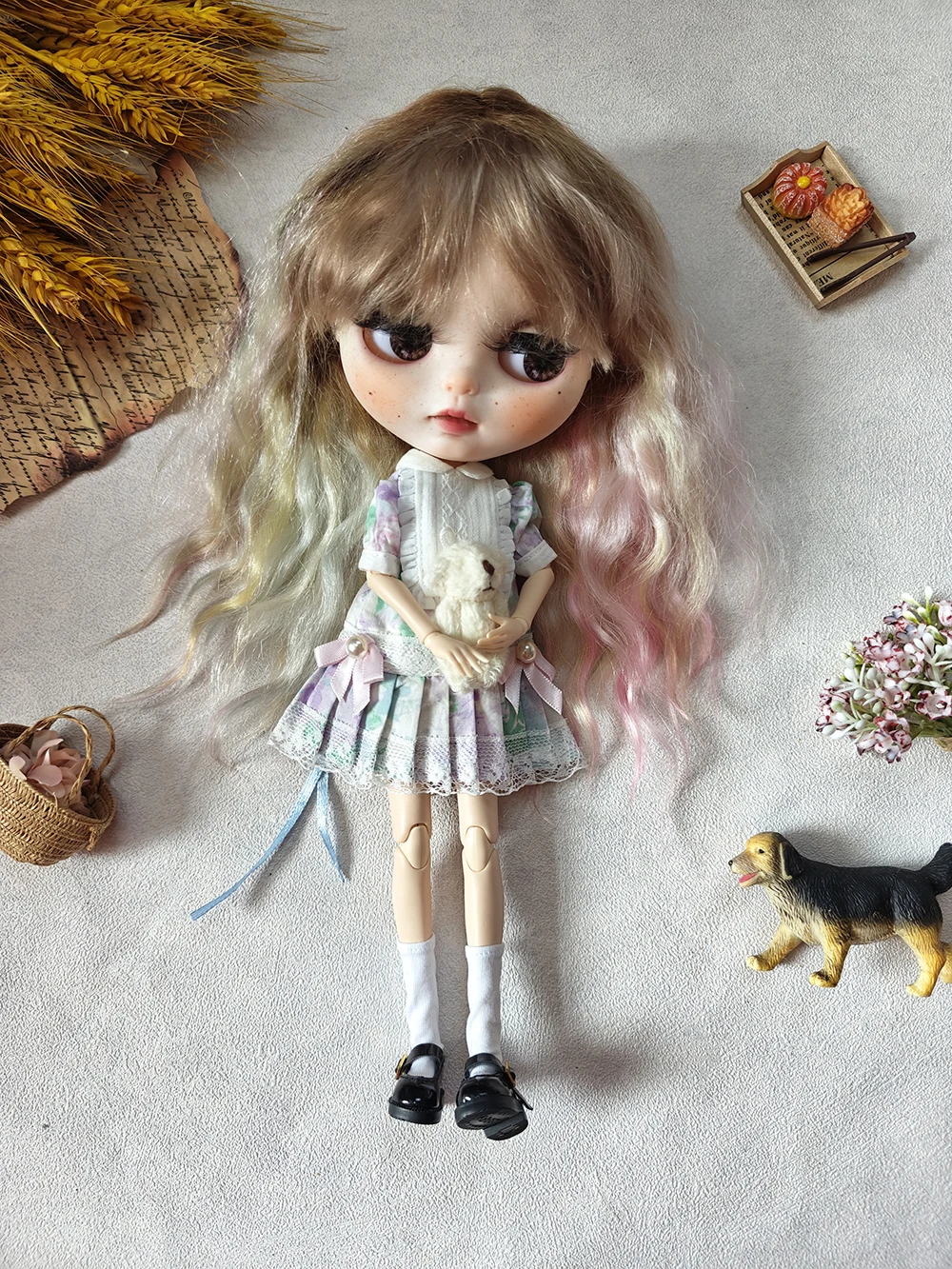 Blythe poppenkleertjes antieke jurk handgemaakte kant vintage jurk Ymy Licca Azones Ob22 24 27. poppenkleertjes voor blytheAccessories