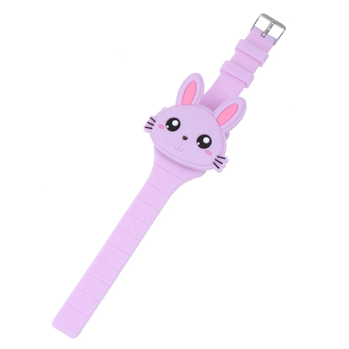 Cartoon Rabbit Watch Silicone LED Digital Wristband Clock Birthday Party Favor Gift for Purple