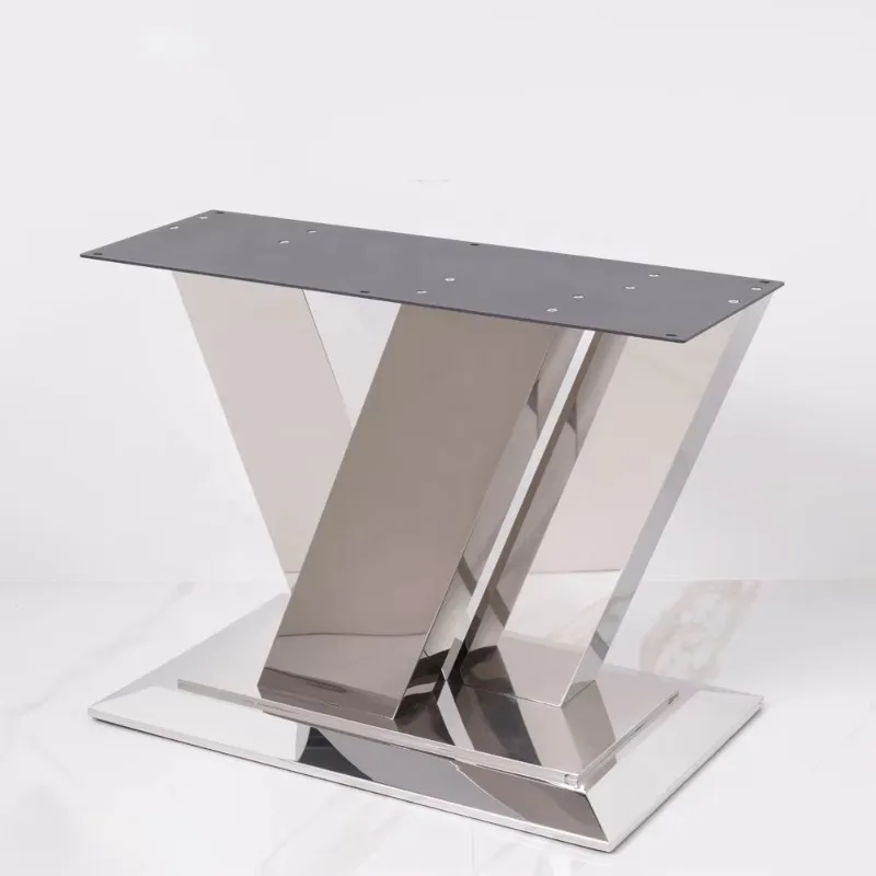 Contemporary Wholesale Metal Living Room Table Legs Inox Table Base for Marble Stone Glass Top Versatile Use in Dining Room