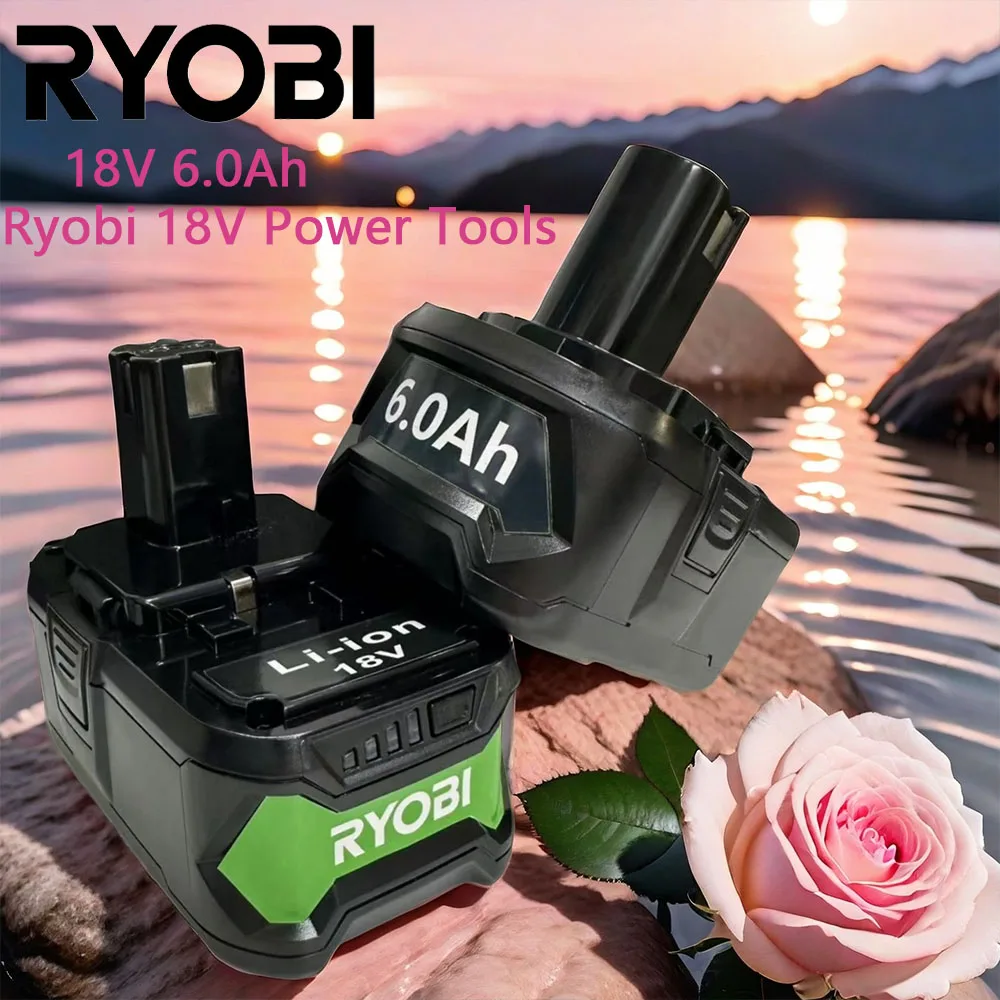

Origina Roybi 18V 6000mAh Rechargeable Battery,Replacement Roybi Power Tools Li Ion Battery P108 P104 P107 P102 P103 P105 P109
