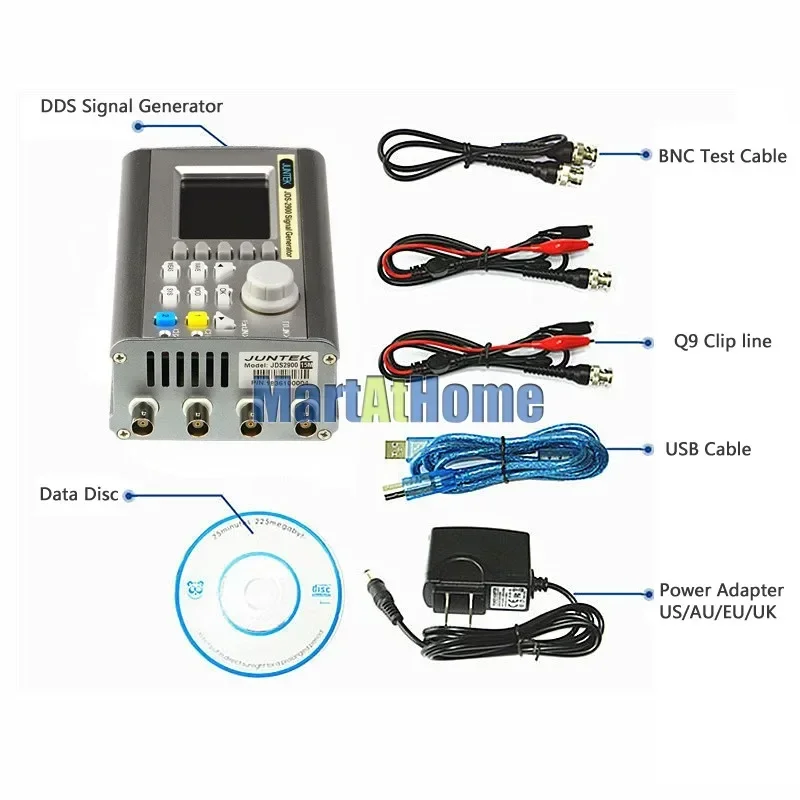 Imagem -02 - Digital Dual-channel Dds Signal Generator Função Waveform Arbitrária Taxa de Amostragem 266msa s 1mvpp 24 Lcd