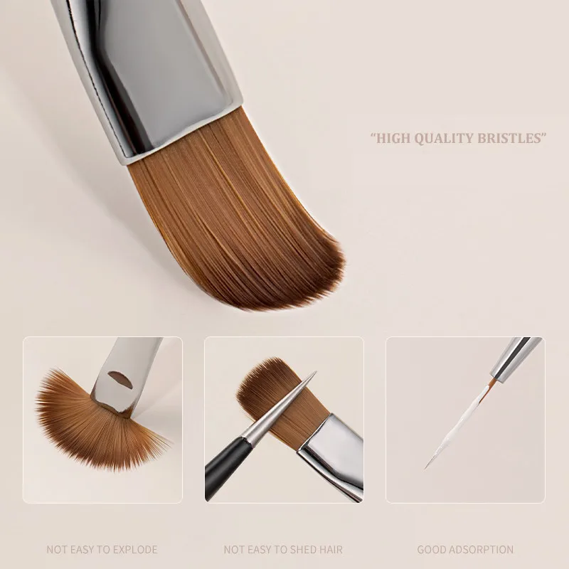 Penna per nail art con manico trasparente a 9 stili, penna per colorare, grande, quadrata, rotonda, per terapia della luce, penna per disegno delle unghie, penna per fiori