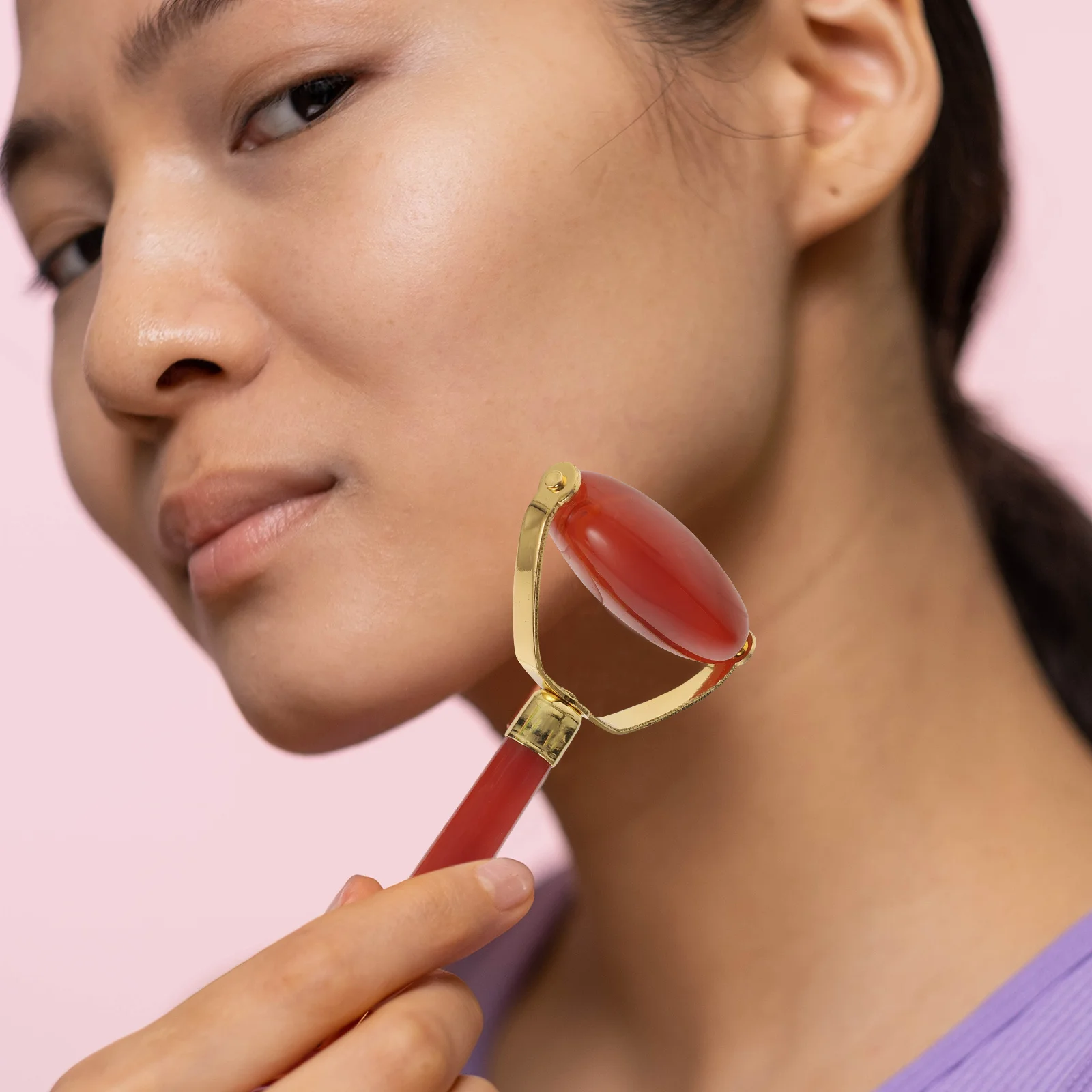 1pc gezichtsmassager voor gezichtsschoonheid, slijtvast duurzaam huidverzorgingshulpmiddel, creatief ergonomisch ontwerp gladde randen veilige roller