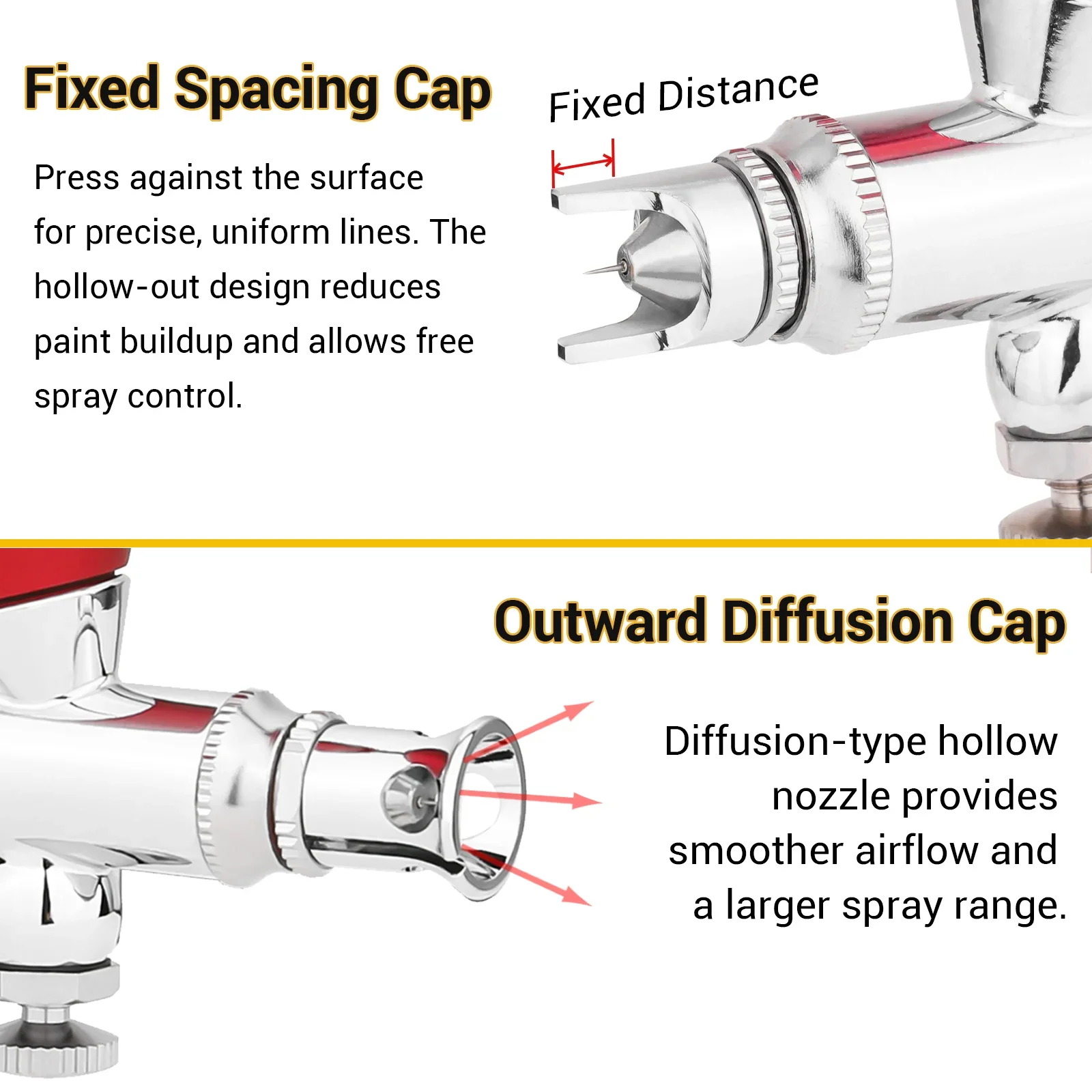 NEOECO Airbrush Needle Protective Cap for NCT-SJ83 Airbrush Crown Cap Normal Interwards Cap Accessories Replacement Part