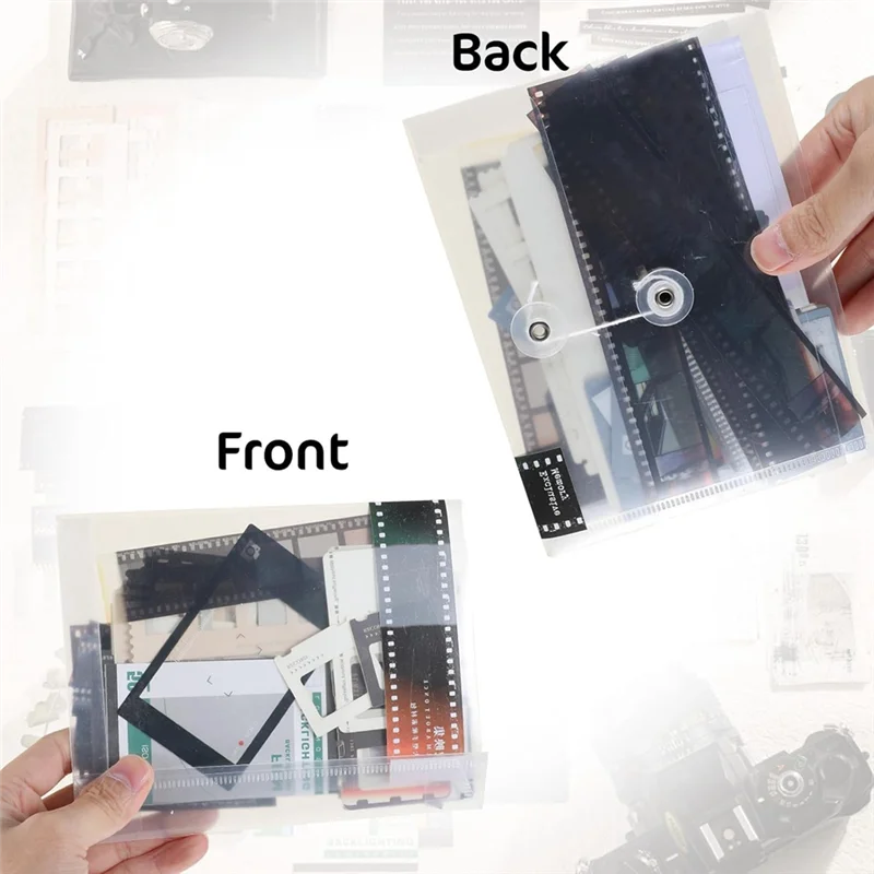 A26F-Vintage Photo Themed سكرابوكينغ أطقم (94 قطعة)، فيلم لمجموعة سجل القصاصات لملصقات الأفلام ومستلزمات اليومية #3