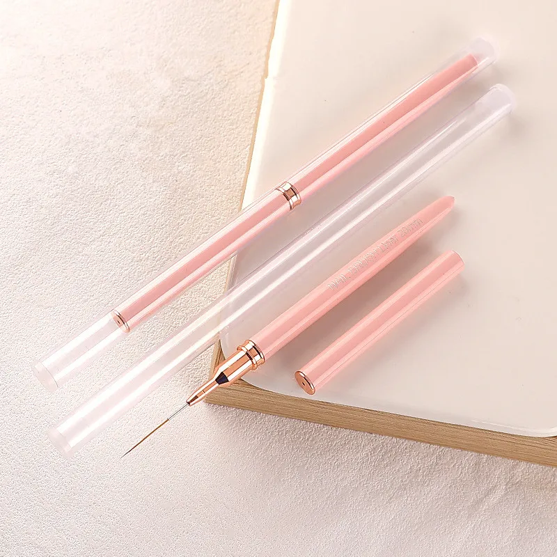 1/5Pcs Nail Art Acrylic Gel UV Brush Paint Fine Liner Striping Design Flower Drawing Tips Decoration Pen DIY Set Tool