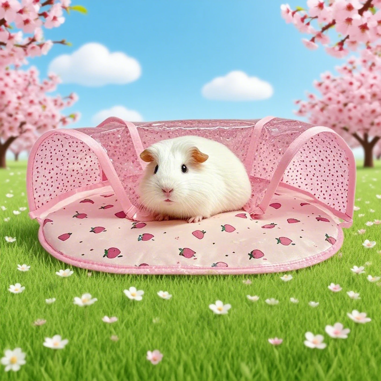 Small pet tunnel nest mat rabbit Dutch rat guinea pig honey bag weasel cooling mat dodging interactive tunnel