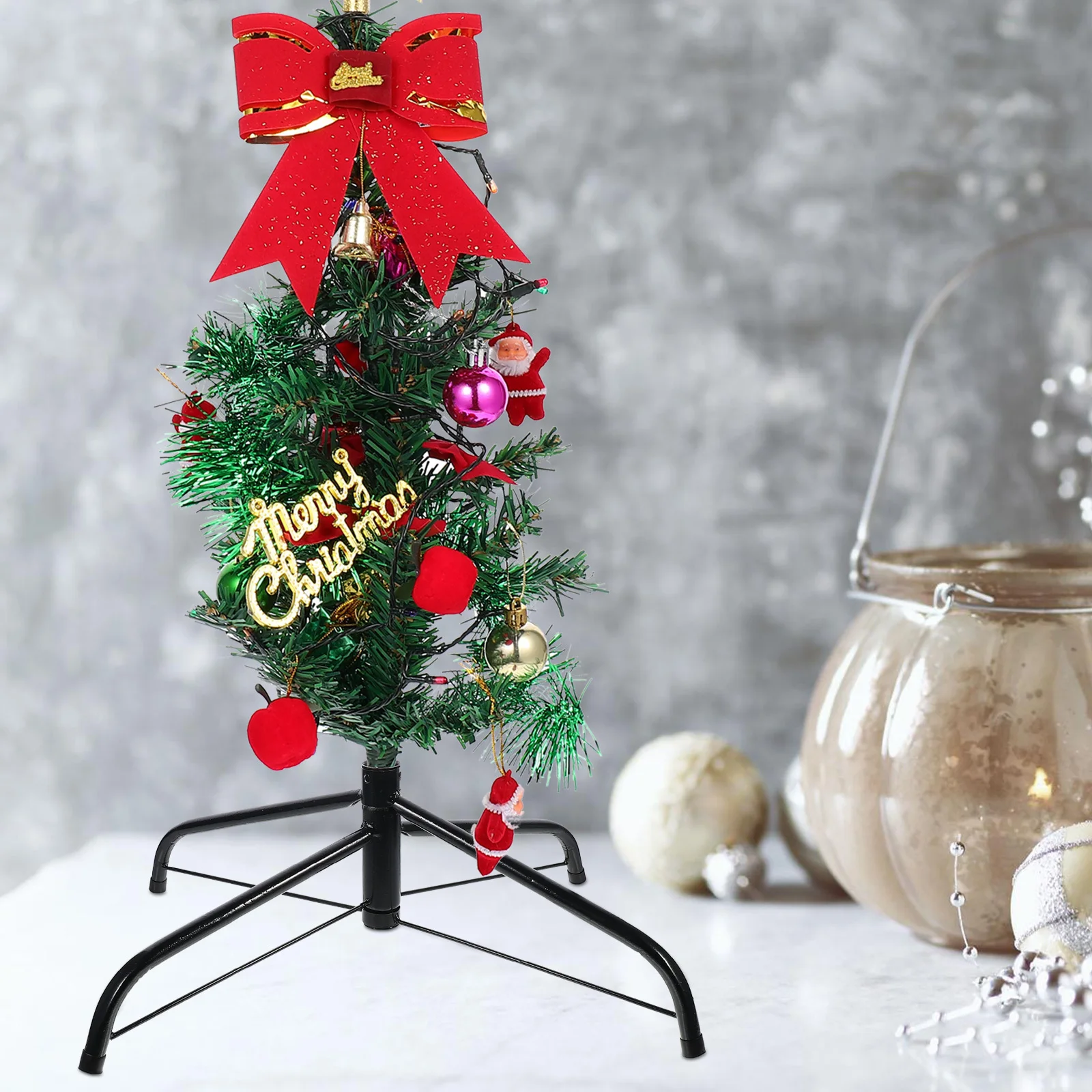 

1pc Metal Christmas Tree Stand Green Heavy-Duty Base For Artificial Xmas Tree Holder Rack Holiday Decor Party Supplies