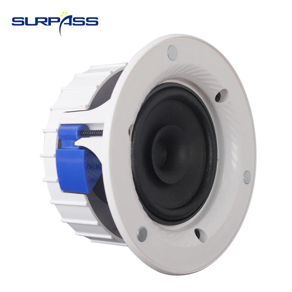 15W Marine Ceiling Speaker 4'' Waterproof Outdoor Full Range Speakers Recessed Music Loudspeaker for Boat Yacht Bathroom Shower