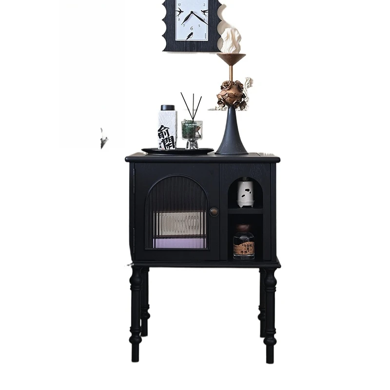 

Французская прикроватная тумбочка из цельного дерева, прикроватная тумбочка в стиле ретро в стиле средневековья.