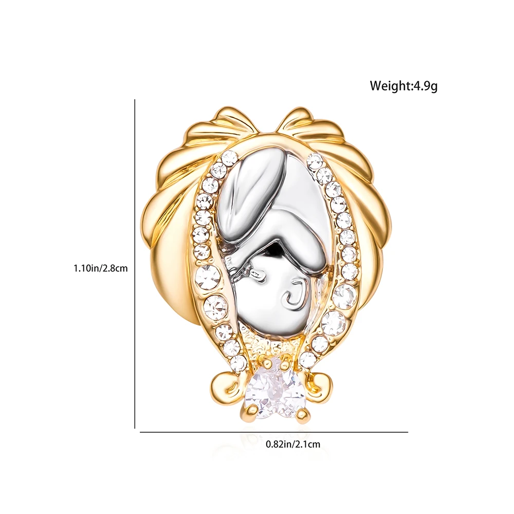 Luxury Design Zircon Fetal Enamel Brooch Medical Obstetrics and Gynecology Maternity Pin Badge Lapel Backpack Decoration Jewelry image 3