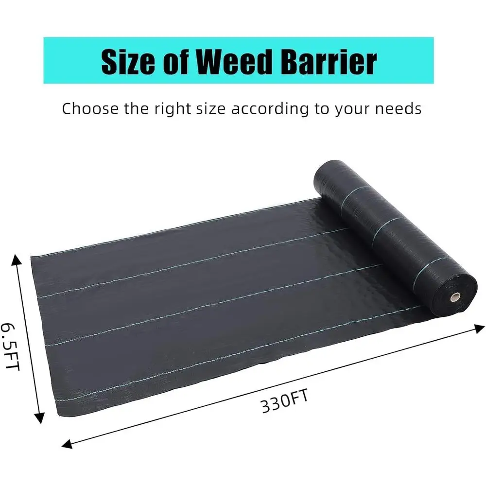 Heavy Duty 3.2 Oz Weed Barrier ภูมิทัศน์ผ้าติดตั้งง่ายสวนทนทาน GROUND COVER Weed BLOCK ภูมิทัศน์และการกัดกร่อน