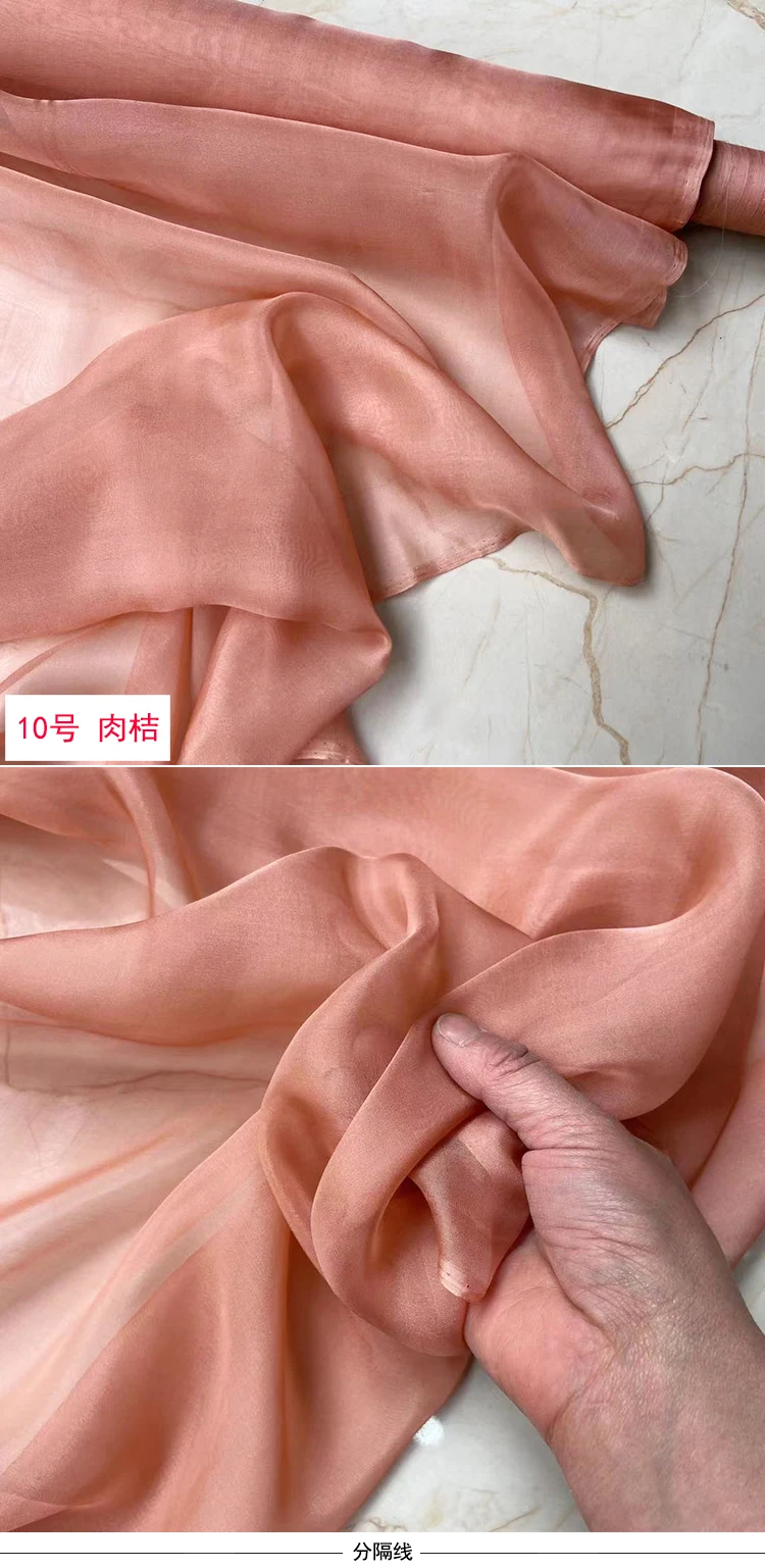 Angepasst: breite einfarbige Seide Chiffon Stoff Stoff dünne transparente Maul beers eide Chiffon Seide Stoff Seide Schal Kleid Stoff – Detail 10