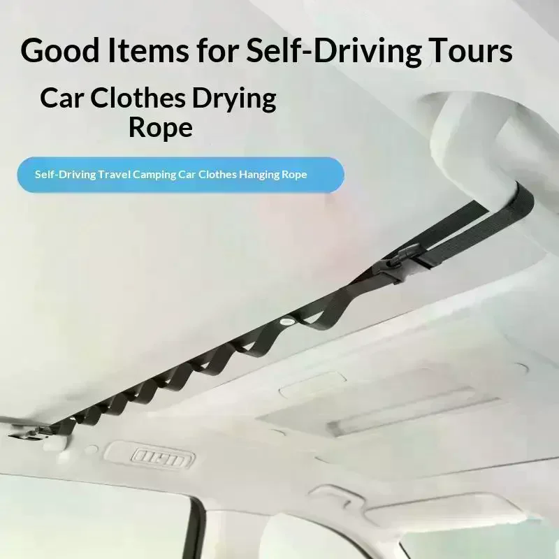 Car Clothes Drying Rope Multi-functional Hanging Hanger Vehicle Rear Seats Storage Fixing Hook
