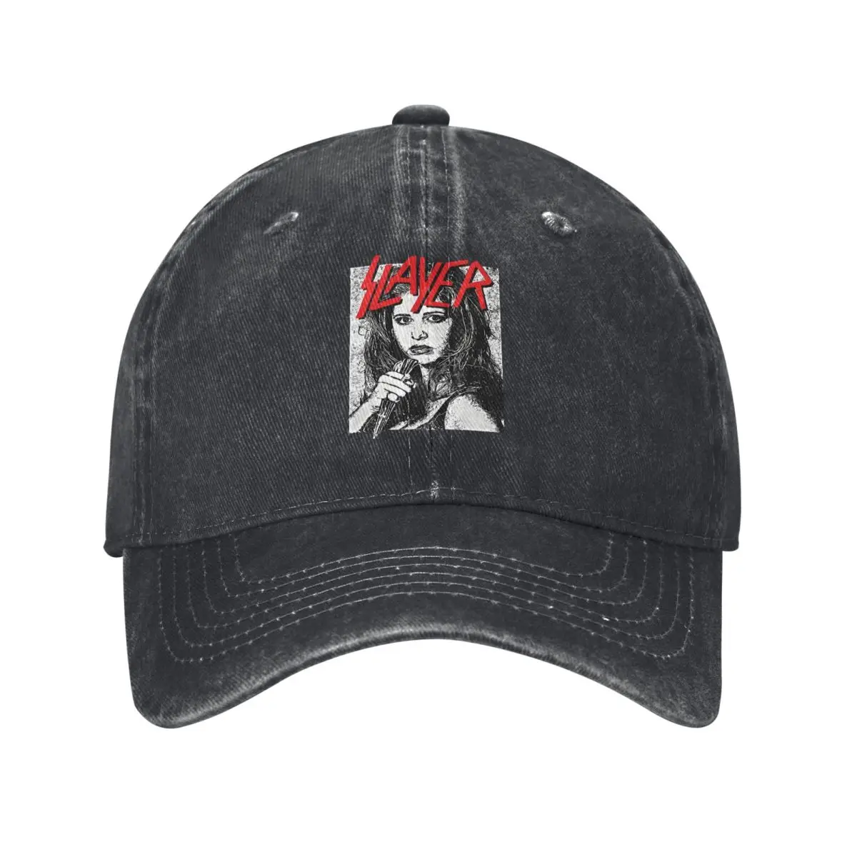 

Buffy Vampire, Metal Mashup, Slayer, Edgy Print denim Hat Durable for All Seasons Mens Hats Women's Baseball Cap