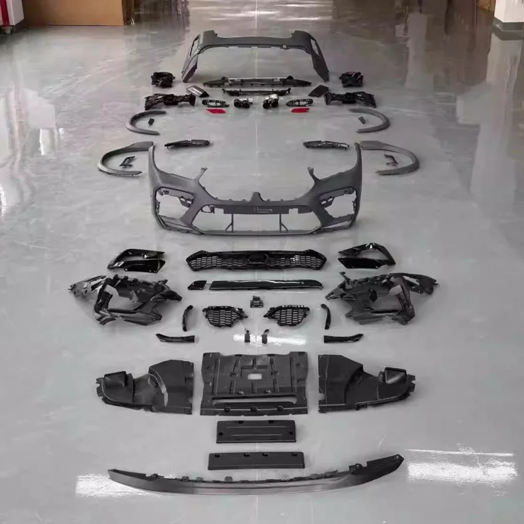 Front Rear Bumper Grill Mask For BMW C6 G06 modified X6M style Side Skirt Eyebrow Front Rear Lip Strip Carbon Fiber Body Kit