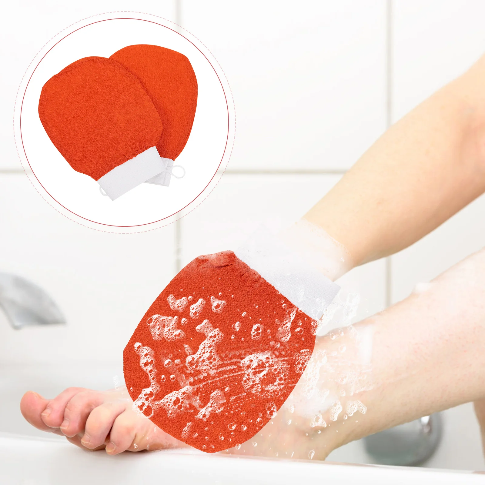 

2Pcs Exfoliating Bath Gloves High Quality Durable Body Massage Scrubbing Portable Shower Towels for Skin Care Bathing Gloves