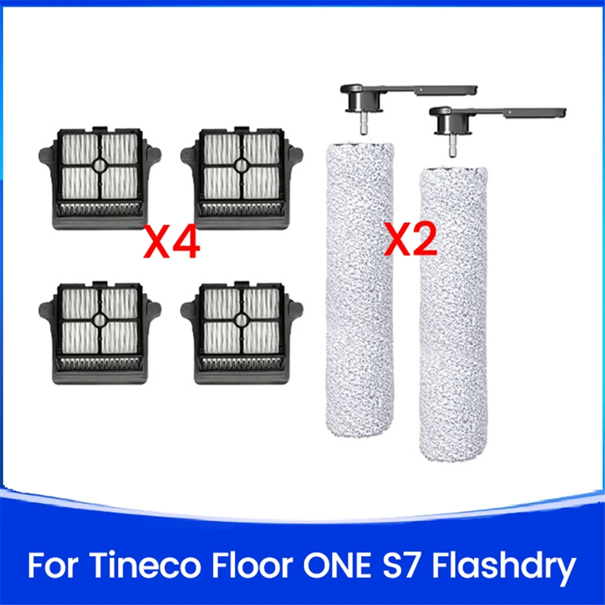 

A31I 6 шт. запасные части для Tineco Floor One S7 Flashdry, аксессуары для пылесоса для влажной и сухой уборки, роликовая щетка, фильтр Hepa