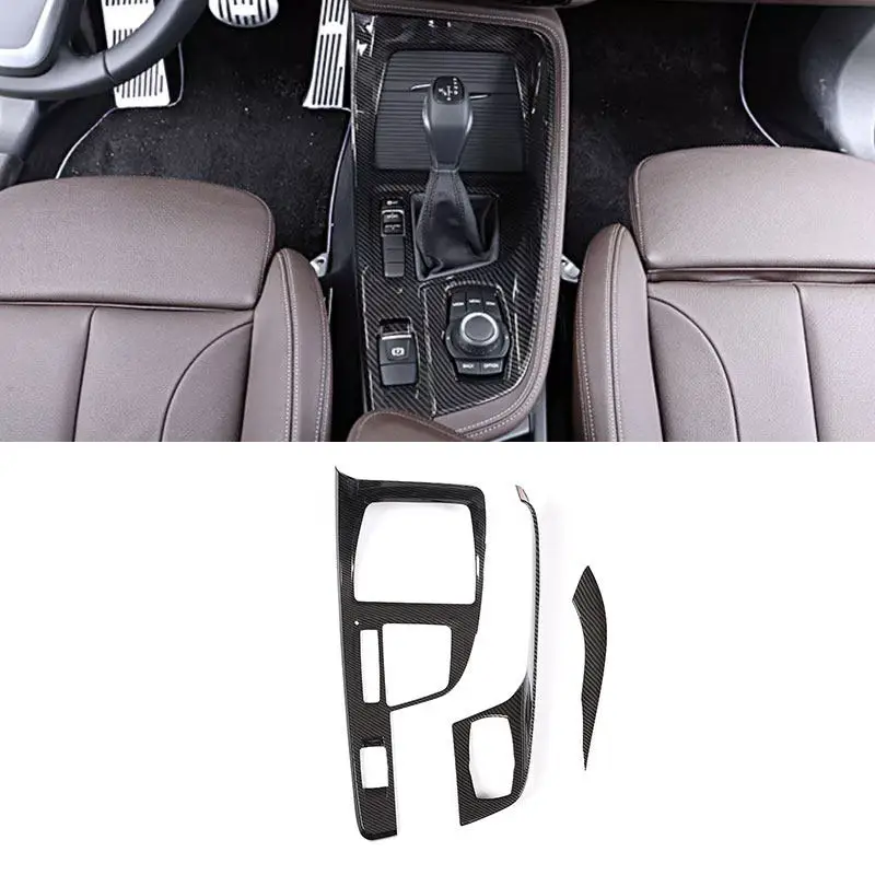 

Car Inner Center Control Gear Shift Panel Cover Trim LHD For BMW X1 F48 X2 F47 2016 2017 2018 2019 2020 2021 ABS Carbon Fiber