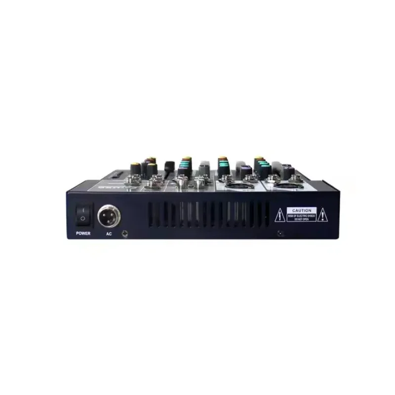 BT USB geluidskaart mixer Mini professionele 4-kanaals audio mixer interface PC voor eindversterker Mixing Stage mengpaneel