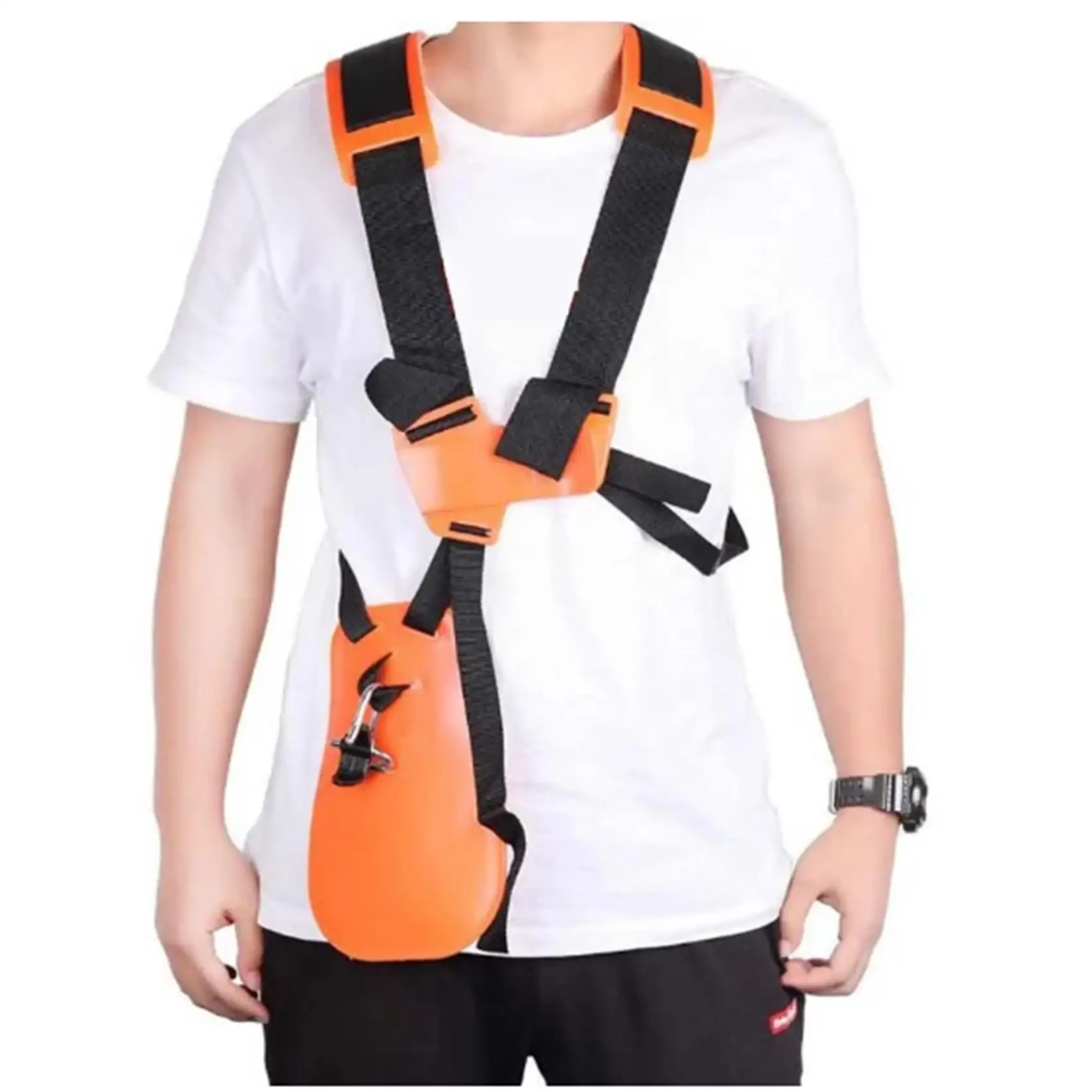 

Strimmer Padded Belt for Brush Cutter Trimmer Garden Pruner Comfortable Labor Saving W Shape Double Shoulder Harness Strap