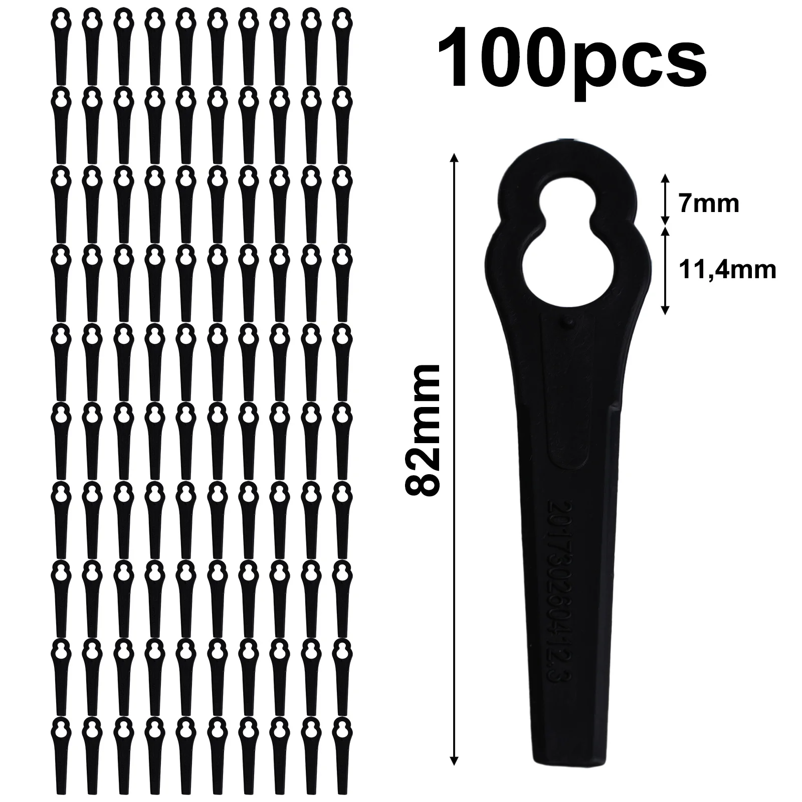 10/100 pezzi di ricambio in plastica lama di ricambio Trimmer coltelli di ricambio per Gardenline Cordless tosaerba GLART 18 Li attrezzi di ricambio per giardino