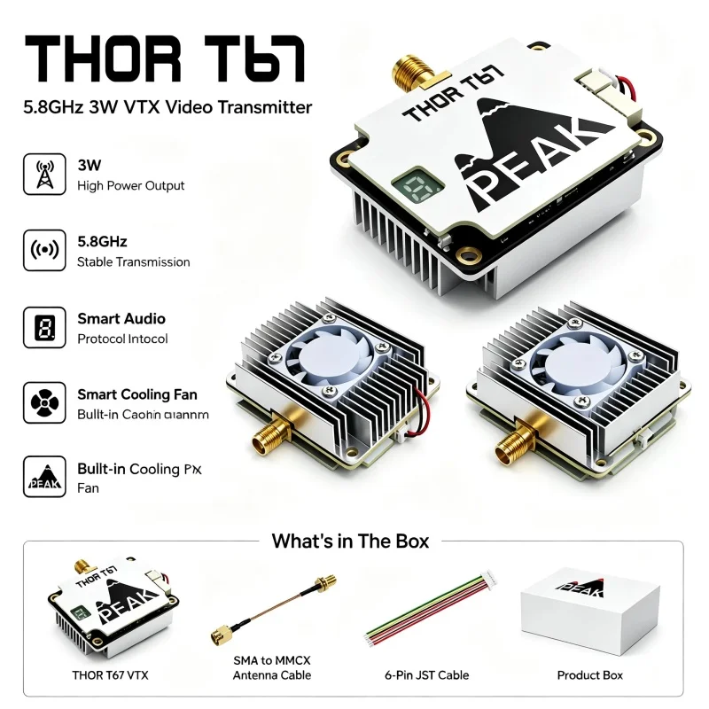 RUSHFPV TANK MAX SOLO 5.8GHz 2.5W 48CH 37CH VTX Video Transmitter 6S MMCX SmartAudio CNC Shell Long Range FPV RC Drone