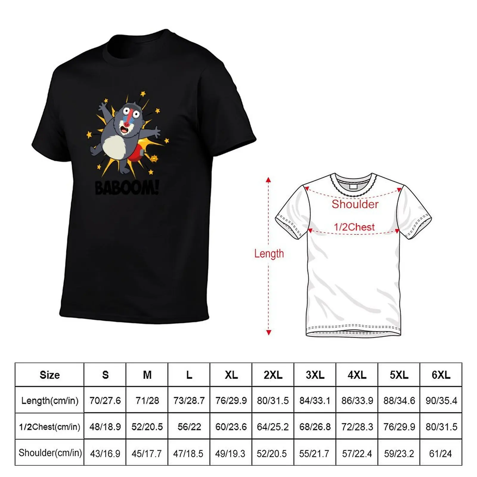 Baboom Exploding Ape Funny Baboon Puns T-Shirt hippie clothes croswit shirt man funny t shirts for men