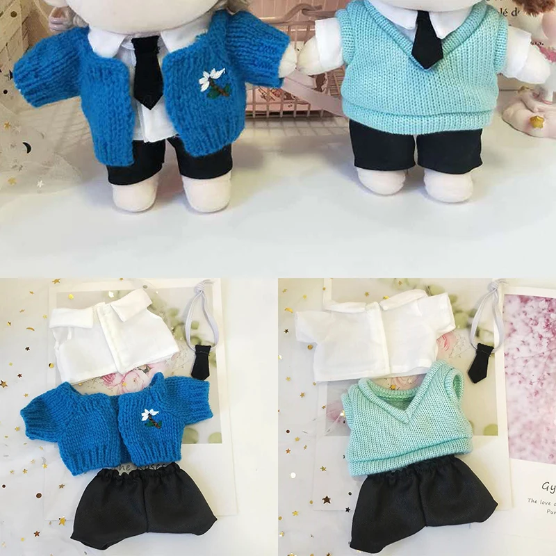 

20cm Plush Doll Suit Sweater Shoe Body-Shape Doll Accessories Birthday Present Replaceable Clothes Toy Gift Movie Star Idol Doll